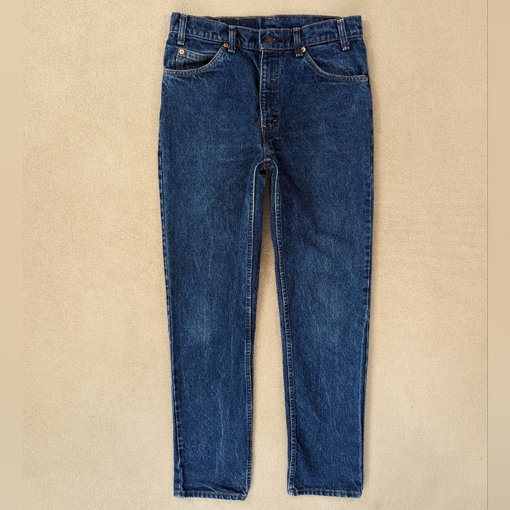 Vintage Levi's Jeans Men's 32x32 Dark Wash 509 Relaxed Straight Fit Orange Tab